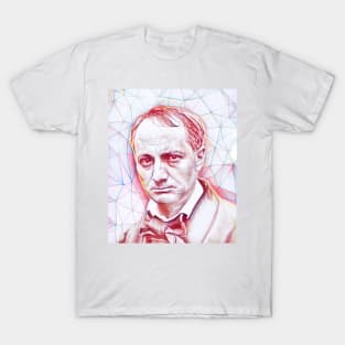 Charles Baudelaire Portrait | Charles Baudelaire Artwork | Line art T-Shirt